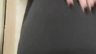 Tik Tok Girl's Christmas Ass & Pussy Flash in Sexy Fishnets