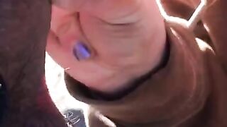 Sucking BF Cock Outdoors!