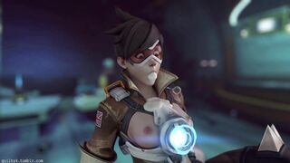 Overwatch - Tracer x Roadhog (Animated, Sound) [Guilty]