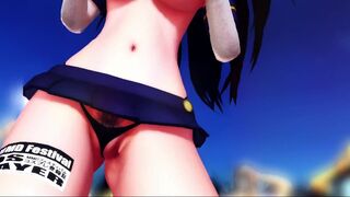 Mmd Yui Kotegawa back View of her Gangbang Concert