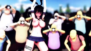 Mmd Yui Kotegawa back View of her Gangbang Concert