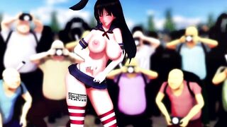 Mmd Yui Kotegawa back View of her Gangbang Concert