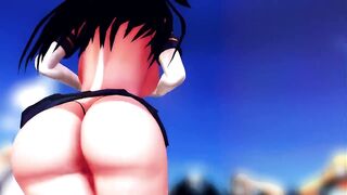 Mmd Yui Kotegawa back View of her Gangbang Concert