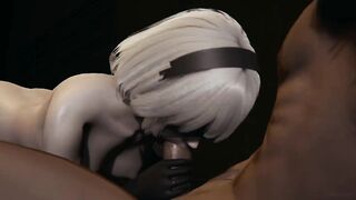 NieR Automata's YoRHa No.2 Type B Blowjob with Swallow (POV 2) (4K 60FPS)