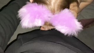 Fucked Schoolgirl in Anime Cat Costume with Anal Tail