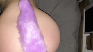 Fucked Schoolgirl in Anime Cat Costume with Anal Tail