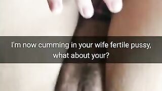 I'm Filling your Cheating Wife Pussy with my Hot Cum. what about you Hubby? [cuckold. Snapchat]