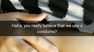 Did you really thing she use Condom? Real Cheating Wives never use a Condoms! [cuckold. Snapchat]