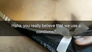 Did you really thing she use Condom? Real Cheating Wives never use a Condoms! [cuckold. Snapchat]