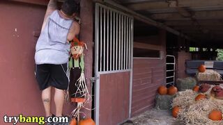 TRYBANG.COM - Pumpkin Booty Patch With Rose Monroe and Valentina Jewels