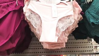 Diaper Girl Pees her Pull up while Shopping Panties