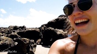 sucking cock on public beach, high risk -aprilbigass-