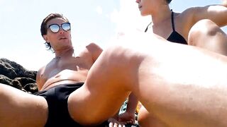 sucking cock on public beach, high risk -aprilbigass-