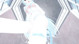 Blue Haired Cat Rope Bondage Headphones White Thicc Thighs Face Sits Riding BDSM POV Lap Dance