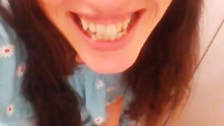 OLD VIDEO: Talking & PEEING! Hairy PISSING Onlyfans Camgirl Cute Panties PEES DIRTY Bathroom Toilet