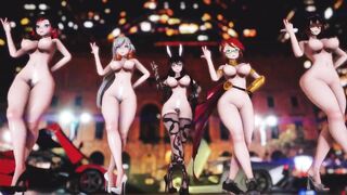 Mmd R18 RBWY Girls and Genshin Impact Gangbang Orgy after the Game become not Famous