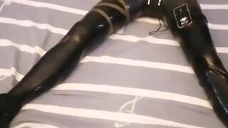 Kigurumi latex bondage vibrator