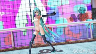 Anime Girl Dancing | Hatsune Miku Naked MMD