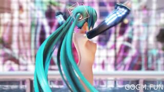 Anime Girl Dancing | Hatsune Miku Naked MMD