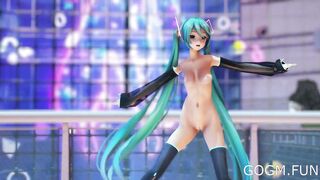 Anime Girl Dancing | Hatsune Miku Naked MMD