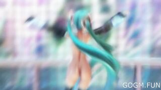 Anime Girl Dancing | Hatsune Miku Naked MMD