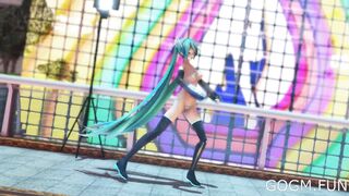 Anime Girl Dancing | Hatsune Miku Naked MMD