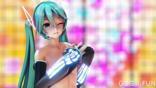 Anime Girl Dancing | Hatsune Miku Naked MMD