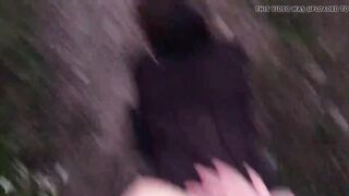 Fuck outside in the park with big booty girl, cum outdoors