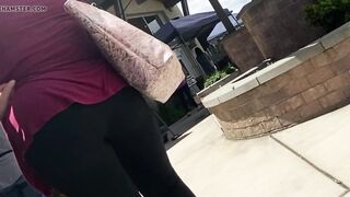 Pawg Milf Bubble Butt in Black Leggings Soft Thick Curvy Ass