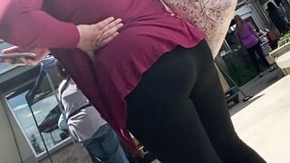 Pawg Milf Bubble Butt in Black Leggings Soft Thick Curvy Ass