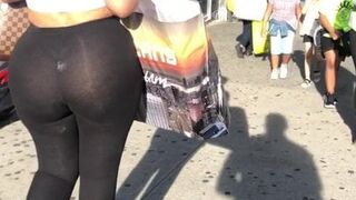 Big Phat Latina Ass in See Through Yoga Pants