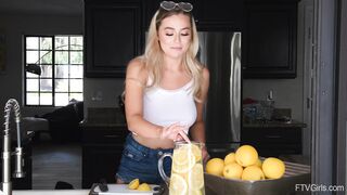 Blake Blossom Pour Lemonade over Huge Tits