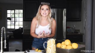 Blake Blossom Pour Lemonade over Huge Tits