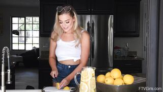 Blake Blossom Pour Lemonade over Huge Tits