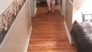 Bbw hotwife walking down hall