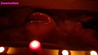 Beautiful Ass in the Bathroom by Candlelight