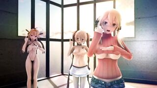 Mmd R18 Printz,Murasame,Kongo Fucked Sex Party Hot and Sexy will make you Fun Easy Fap Challenge