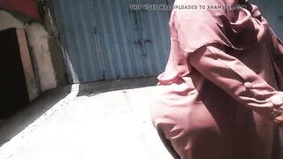 Mega Pawg (Hijab) Mature ass walk in street