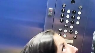 SLOPPY HEAD IN THE HOTEL ELEVATOR