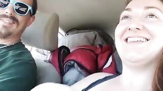 Public Finger Fuck! Screaming Orgasms in the Car! Close up on that Wet Ass Pussy!