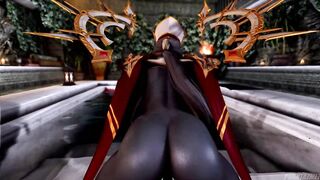 (POV) THIS DARK ELF PRIESTESS WILL PLEASE YOU WITH HER PERFECT ASS FROM AN ISEKAI HENTAI