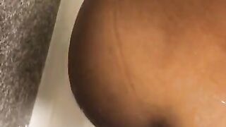 Only Fans @dirtymoufpiece Spring Breaker Ebony Likes Piss and Anal in the Shower