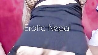 Hot Nepali Maal in Fishnet Stocking - Blowjob - Intense Fuck - Full Video for Sale - Nepal Sex Tape