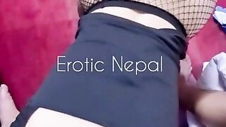 Hot Nepali Maal in Fishnet Stocking - Blowjob - Intense Fuck - Full Video for Sale - Nepal Sex Tape