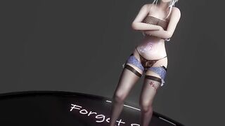 【hentai MMD】Hentai Secretary Girl seriously Temptation Strip Dance