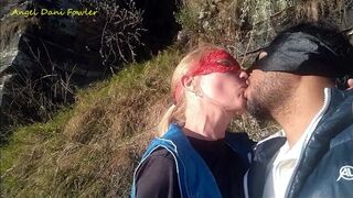 Angel Fowler Kissing Dani Danger in Forest