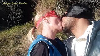 Angel Fowler Kissing Dani Danger in Forest