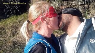 Angel Fowler Kissing Dani Danger in Forest