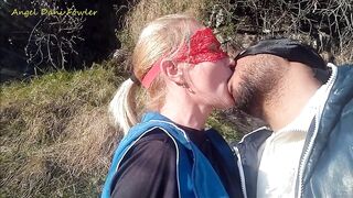 Angel Fowler Kissing Dani Danger in Forest