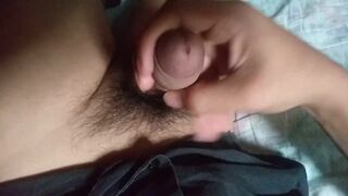 Man alone with Big Cock Hot Masturbing while Cum